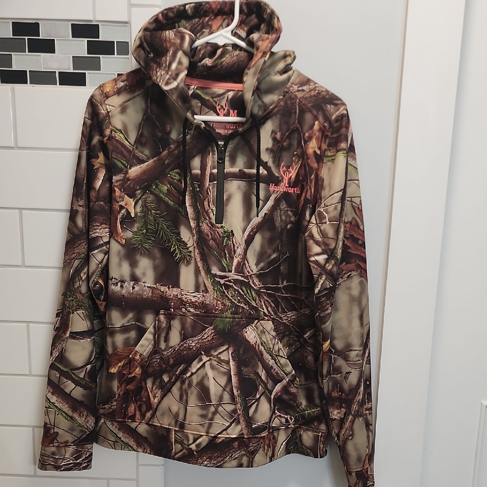 Huntworth Women's Lightweight Camo Shirt Jacket - Brown/Green